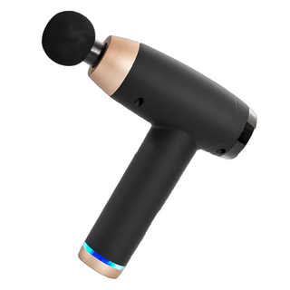 旗艦款52檔按摩槍 K6 智慧液晶顯示屏 USB充電 附贈10款按摩頭, 黑色