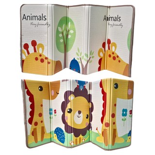 Bonne Nuit 地墊 塑膠(XPE)材質 180cmx200cm 厚度2cm 適用年齡0歲以上, 森林之王 + 動物字母 多色, 1個, 摺疊塑膠地墊