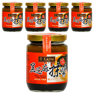 元歲本舖 黑芝麻抹醬 嚴選特級黑芝麻 天然無添加 富含芝麻素等多種營養, 250g, 250ml, 5罐
