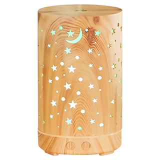 超聲波加濕擴香水氧機 150mL水箱 10W 2.4MHz 20-40平方米 淺木紋星空, 木紋