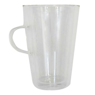 耐熱雙層玻璃杯-有杯耳, 380ml, CAKN0122B, 1盒