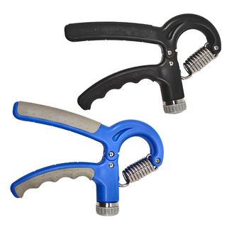 基礎款可調節握力器 Set 2, 10-60kg 力量自由調節, 15.5 x 10cm, 暗黑，天藍, 1組