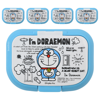 Skater 可重複使用濕紙巾蓋 WTL1AG, 哆啦A夢 藍色, 3個