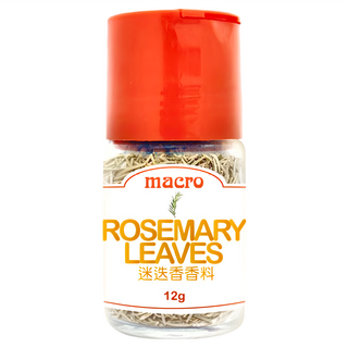 Macro 迷迭香香料罐 12g | 天然乾燥迷迭香葉，適用於肉類、海鮮及蔬菜調味, 1罐