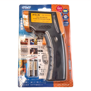 Dr.AV 聖岡科技 紅外線溫度計 GE-5032A 快速測溫, 黑色, 1個