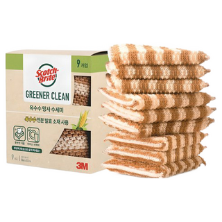 3M Scotch-Brite 百利 玉米纖維網狀菜瓜布, 9個, 1盒