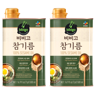 CJ bibigo 芝麻油 500ml, 精選芝麻，精細壓榨製成, 2罐