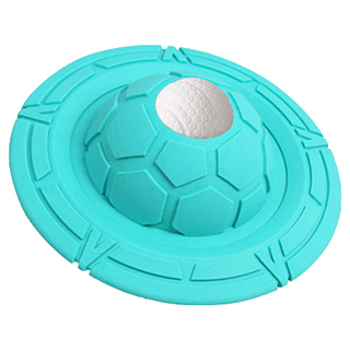 Pet Life 寵物 貓狗橡膠飛碟/耐咬磨牙飛盤玩具 橡膠材質, 15 x 15 x 7.65cm, 清爽綠, 1個