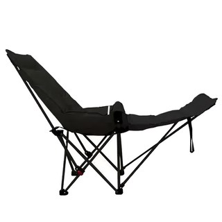 A&R 坐躺兩用高背月亮椅 三檔調節加棉舒適款 帶腿托款, 1個, 黑色