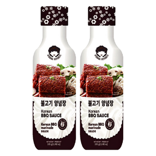 AJUMMA REPUBLIC 阿珠嬤 韓式醃烤肉醬 醃製 拌炒, 335g, 2瓶