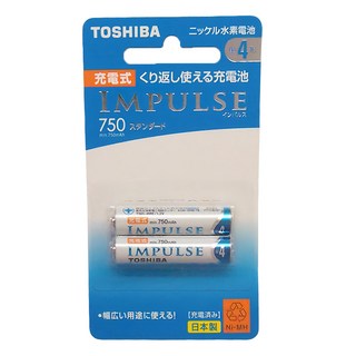 TOSHIBA 東芝 4號低自放電鎳氫充電電池 高容量 TNH-4ME 2P, 2個裝, 1組