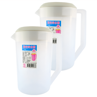 LM 力銘 大百合塑膠冷水壺 160x255mm -10°C~110°C 家庭用, 白色, 4L, 2個