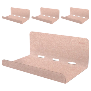LHiDS EasyHouse 微型壁掛式彎折層架 黏貼版, 玫瑰粉, 4個