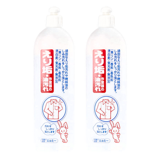 elmie 愛兒美 衣領髒污油垢清潔劑 無添加!不含磷、香料、染色劑、漂白劑、螢光劑 日本製造, 500ml, 2瓶