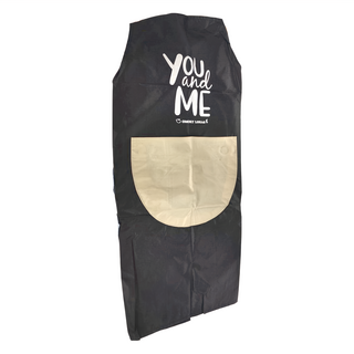 OMORY 原創擦手圍裙 - You&Me - 黑色, 66*72cm±5%, 100%聚酯纖維, 1件