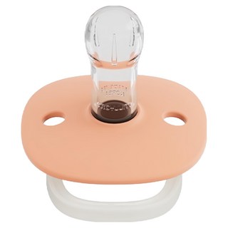 MOYUUM 韓國 母乳實感辛奇奶嘴, 夜光系列 粉橘色, 0~6個月, 1個