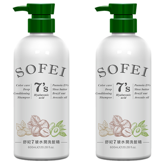 SOFEI 舒妃 7玻水潤洗髮精, 600ml, 2瓶