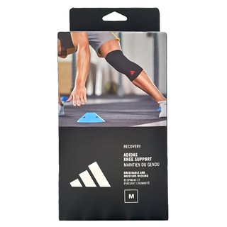 adidas 愛迪達 Recovery系列 膝關節用彈性透氣護套 ADSU-12418RD, 黑紅色, 1個