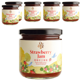 LOLA 蘿拉 手工草莓果醬 天然農場季節水果, 250g, 6罐
