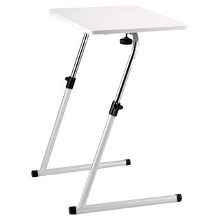 小巧折疊輕巧便利Z字桌, 高度可調節, 白色