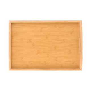 提把日式木托盤 表面處理精細 光滑不粗糙 邊緣圓滑設計 不傷手, 33x22cm, 1個, Natural Wood