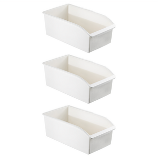 BangJiaShi 幫家適 斜口收納盒, 白色, 3個