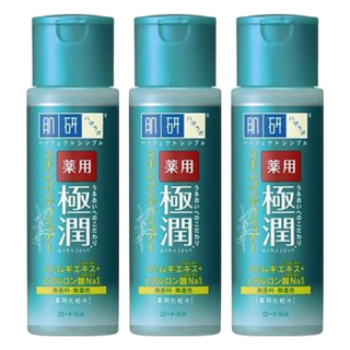 Hadalabo 肌研 藥用極潤保濕化妝水 含薏仁精華 添加甘草酸 長效鎖水, 170ml, 3瓶