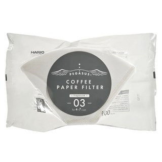 HARIO 好璃奧 台型03濾紙 白色 PEF-03-100W, 100張, 1包