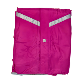 TAHSIN 達新牌 TS01尼龍全開雨衣 4XL 桃紅色 反光節片