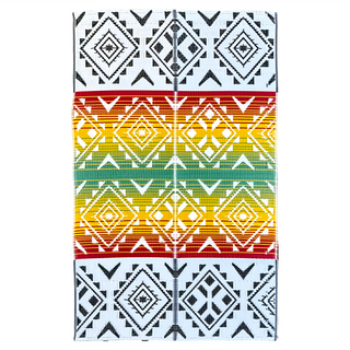 IKEHIKO日本池彥 防水手提PP野餐墊, Wanda圖騰紅