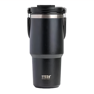 TYESO 泰碩 手提304不銹鋼水杯, 瑪瑙黑, 750ml, 1個