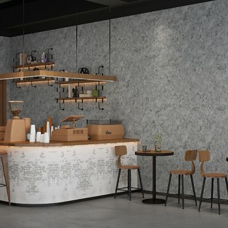 KOTI 日安生活 工業風水泥牆 防水自黏壁紙 斑駁, 中灰色