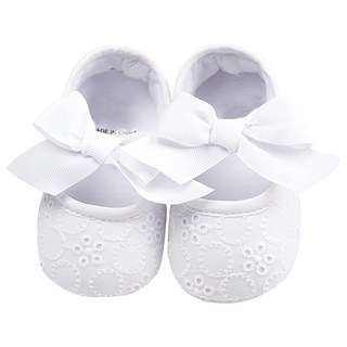 JOY MULTI 兒童款 蝴蝶結學步鞋 雪公主鞋 適用年齡0-3歲, 110mm(0~3個月), 白色