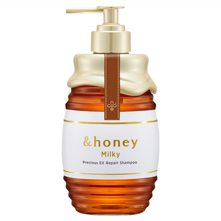 &honey milky 蜂蜜頂級滋潤修復洗髮精 500ml, 深層滋養, 修復受損髮質, 蜂蜜香氣, 1瓶
