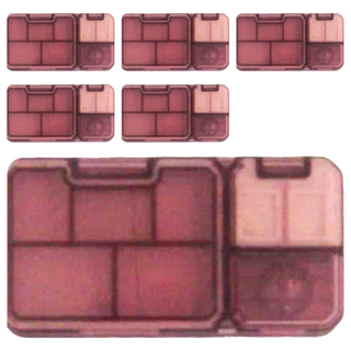 日系多功能切藥器藥盒, 304不鏽鋼刀片, 矽膠防滑, 6個