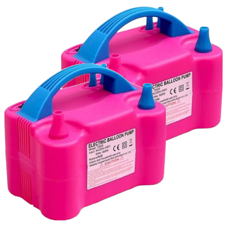 電動雙孔打氣機 快速充氣 操作簡單靈活, 粉色, 2台