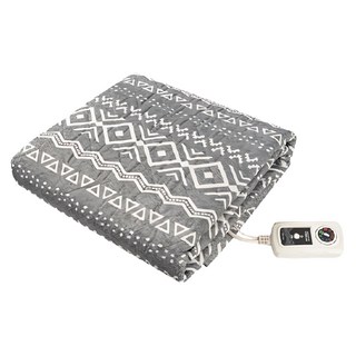 Comefree 雙人恆溫韓國電毯 CF-2268, 灰色幾合圖, 雙人(135 x 180cm)