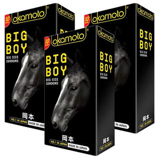 okamoto 岡本 Big Boy大黑馬保險套 口徑54mm, 10入, 3盒