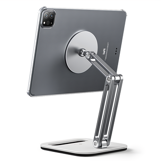 BONERUY C47 鋁合金磁吸平板支架 桌面手機平板支架 陽極氧化工藝 配六角扳手 黑色/白色, 1個