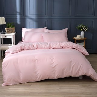 Ishur 伊舒爾 柔絲棉素色薄被套 - 品質保障 活性染整 環保無毒, 玫瑰粉