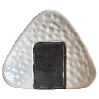 日本美濃燒 小碟 8x9.3xH1.7cm 陶瓷, 海苔飯糰造型, 1個