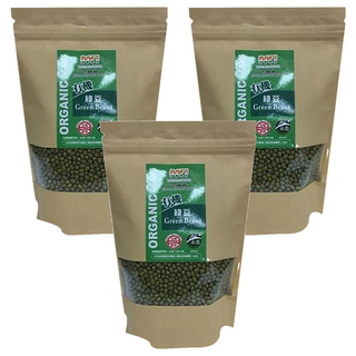 茂喜食品 有機綠豆 適合做成飲品或甜點, 400g, 3包