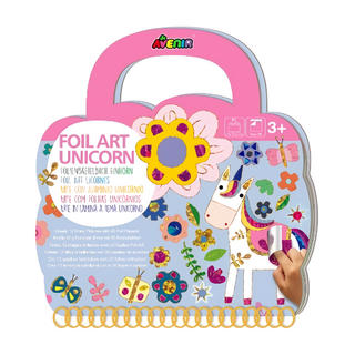 AVEnIR DIY 手工箔藝貼畫 1本 兒童玩具 培養創造力, 獨角獸 多色