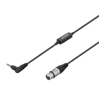 Saramonic 楓笛 XLR轉3.5mm轉接線 XLR母頭轉3.5mm公頭 90度設計 適用於手機/相機/iPad/攝影機等設備, SR-XLR35, 1條, Black