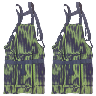 DUNG CHEN 印花雙層圍裙 (5口袋設計), 顏色隨機, 2件