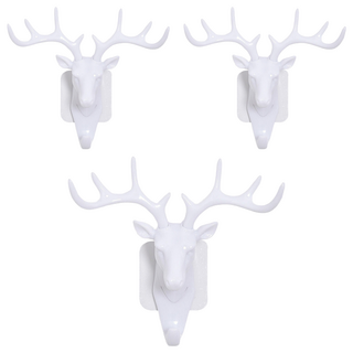 葉子小舖 雪國鹿角 3個 白色 無痕掛勾