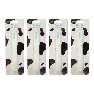 Basilic 貝喜力克 附蓋 美甲晶亮拋光修整銼刀, 4件