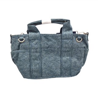 日本 Nicott Take Me 9pocket 防潑水托特包 (可側背) 麻花藍, 29 x 22 x 14cm