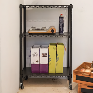 Steel Tycoon 鋼鐵力士 30x60x90公分 含PP工業輪, 黑色, 3層