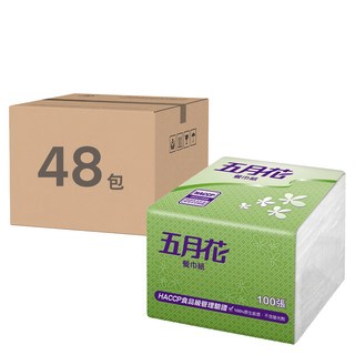 五月花 9吋餐巾紙, Green, 100張, 48包